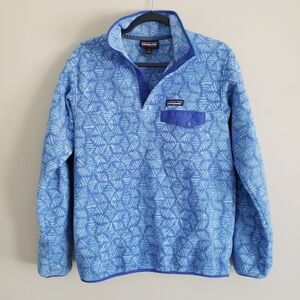 Patagonia Synchilla Snap-T Fleece Pullover Blue Snowflake Size S